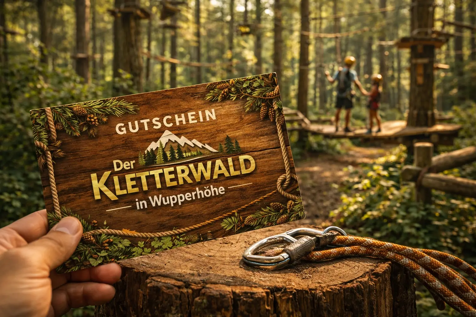 Gutschein für den Kletterwald Bergblick – Erlebnisgeschenk im Bergischen Land NRW
