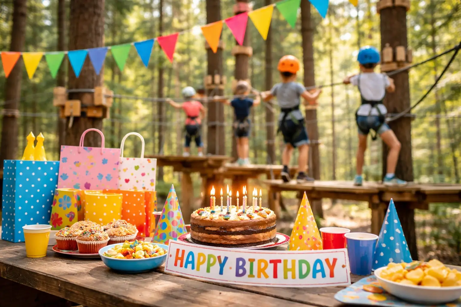 Kindergeburtstag im Kletterwald Bergblick